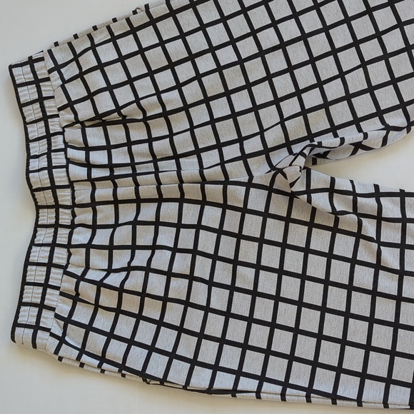 Monroe & Main Square Pleated Pull On Pants LARGE Black Gray Pockets - Picture 7 of 14